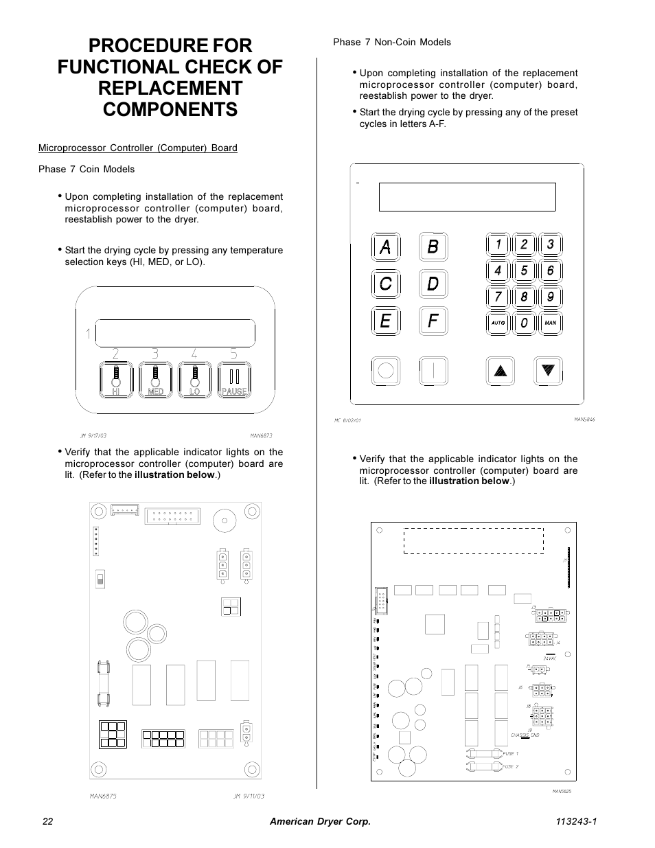 American Dryer Corp. AD-15 Phase 7 User Manual | Page 24 / 31