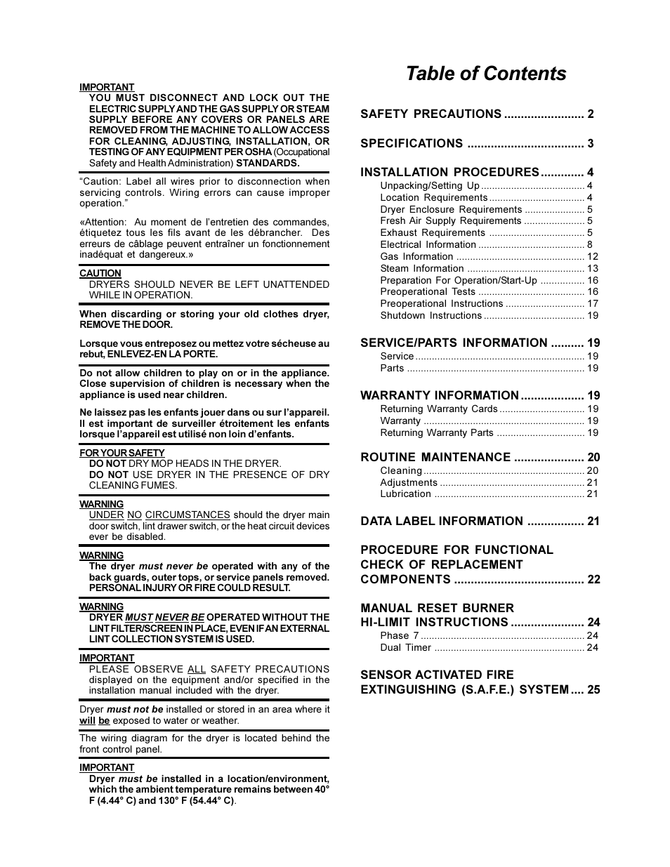 American Dryer Corp. AD-15 Phase 7 User Manual | Page 3 / 31