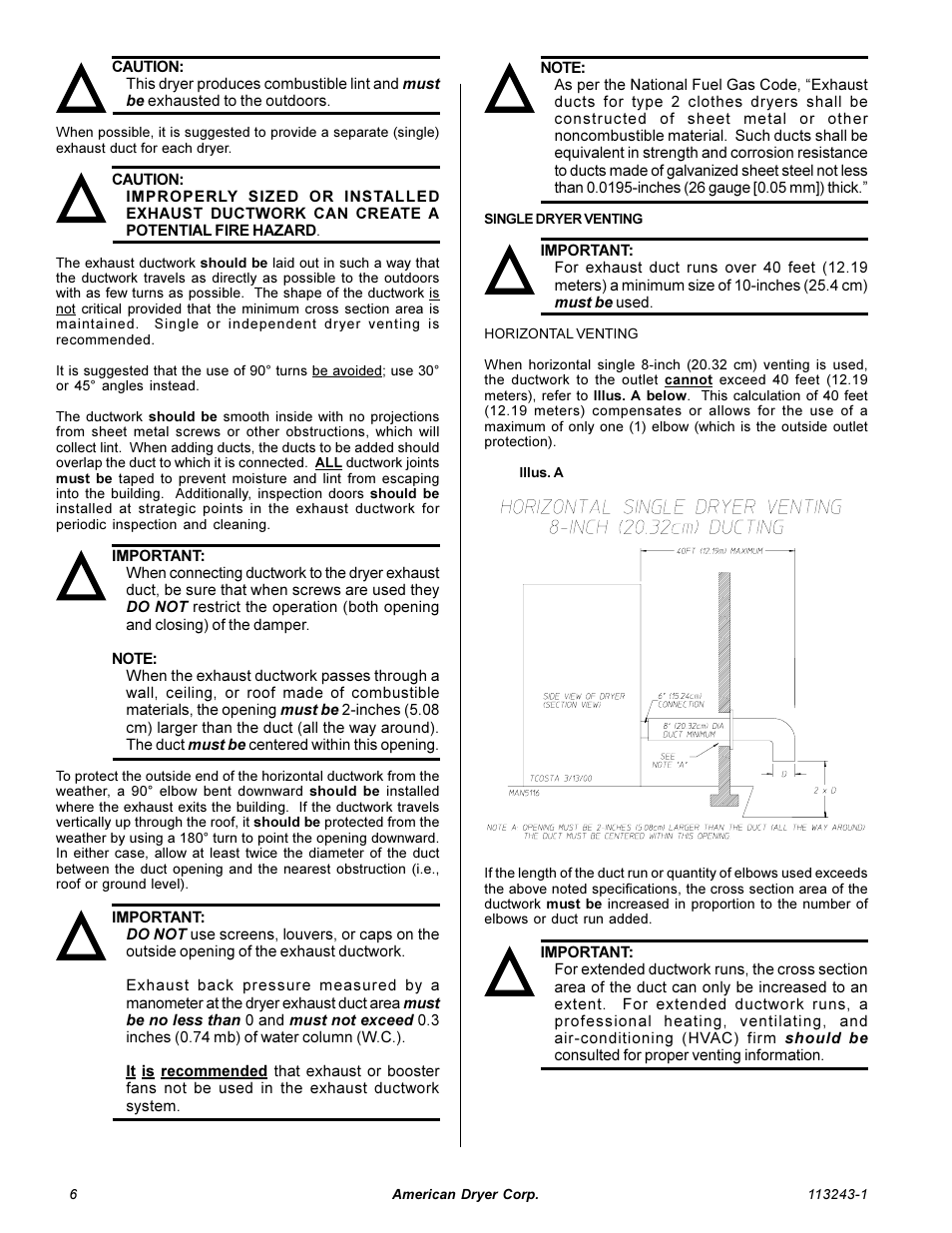 American Dryer Corp. AD-15 Phase 7 User Manual | Page 8 / 31