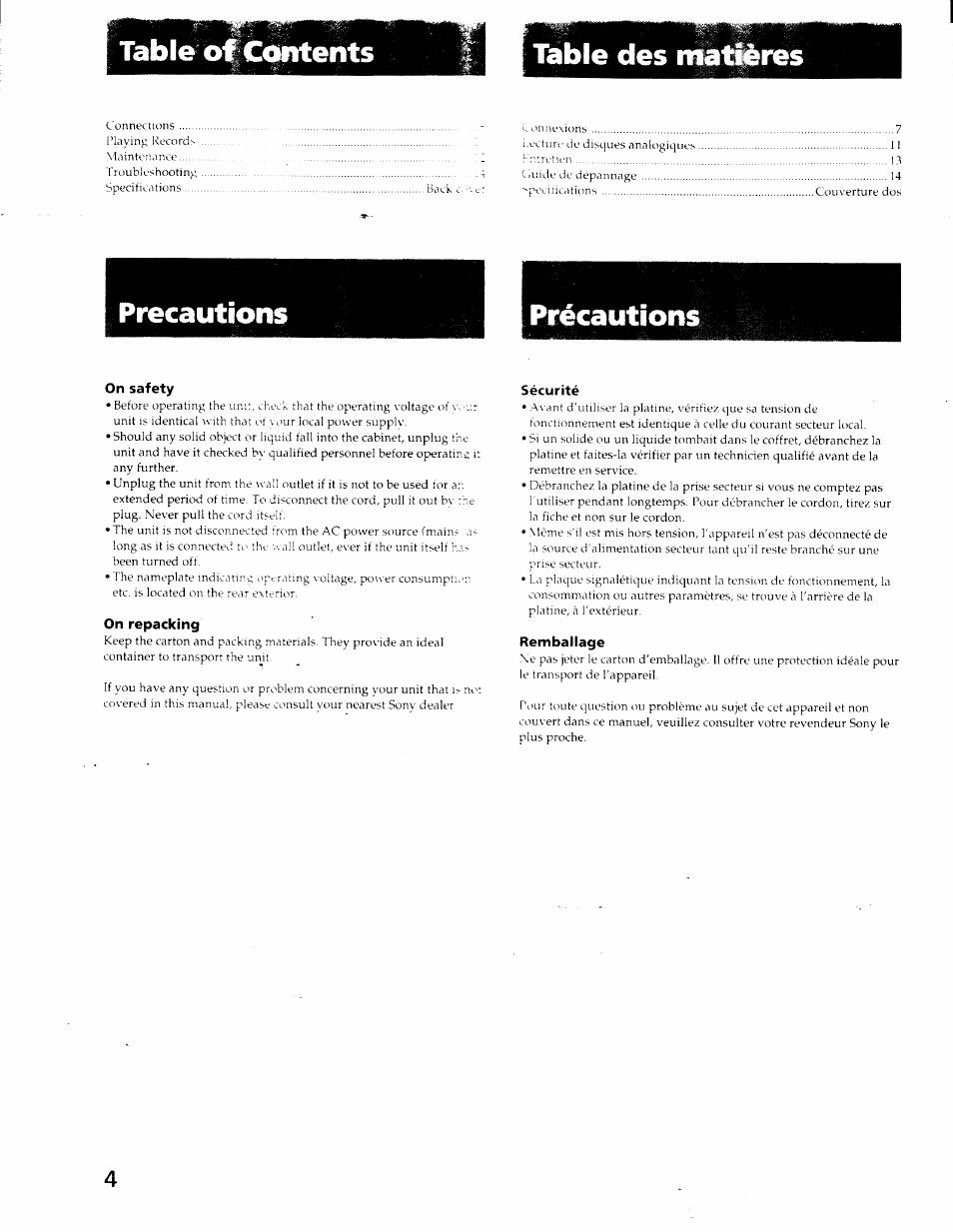 Sony PS-J10 User Manual | Page 4 / 16