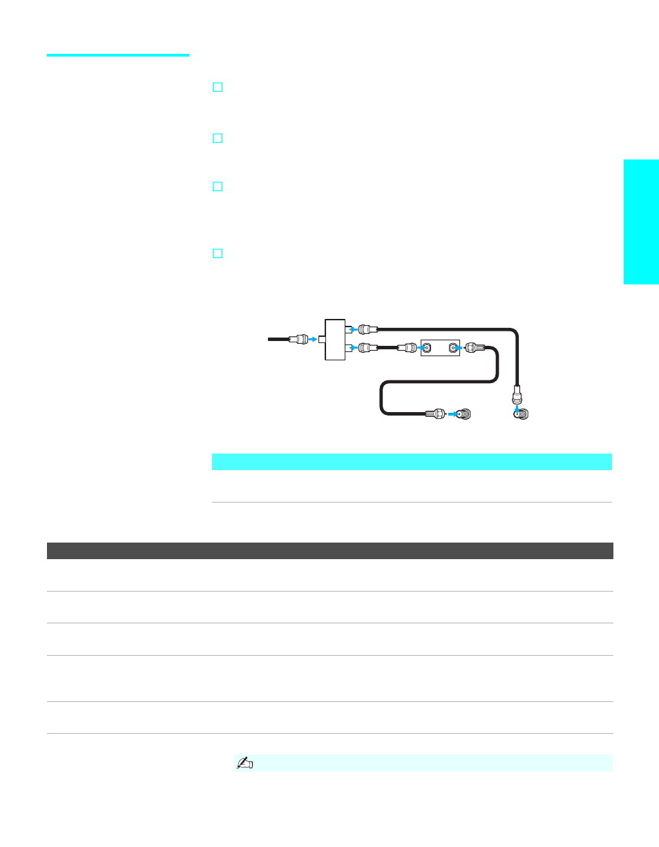 Cable box and cable, Setup | Sony KDE-55XBR950 User Manual | Page 31 / 135