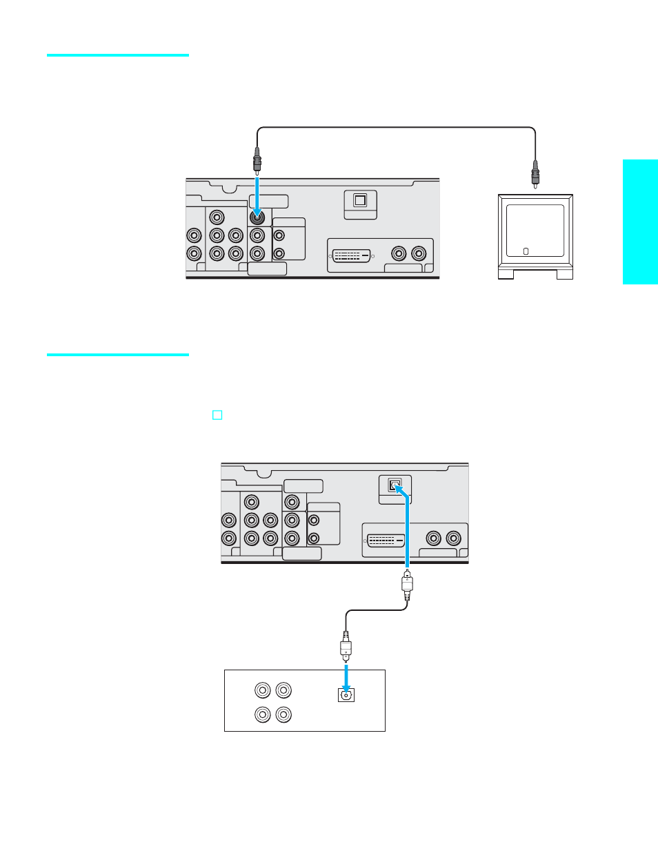 Sub woofer, Device with an optical (digital audio) connector, Setup | Sony KDE-55XBR950 User Manual | Page 51 / 135