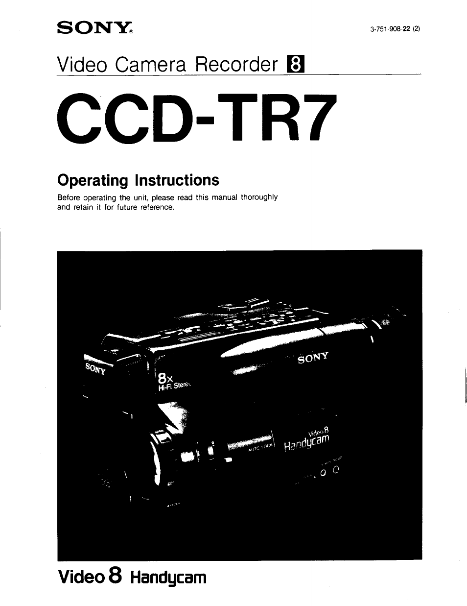 Sony CCD-TR7 User Manual | 35 pages