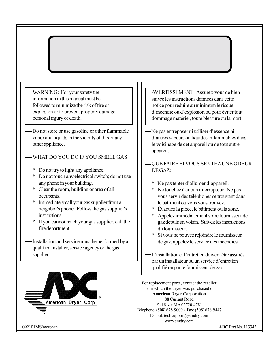 American Dryer Corp. ML-75DIII User Manual | 65 pages