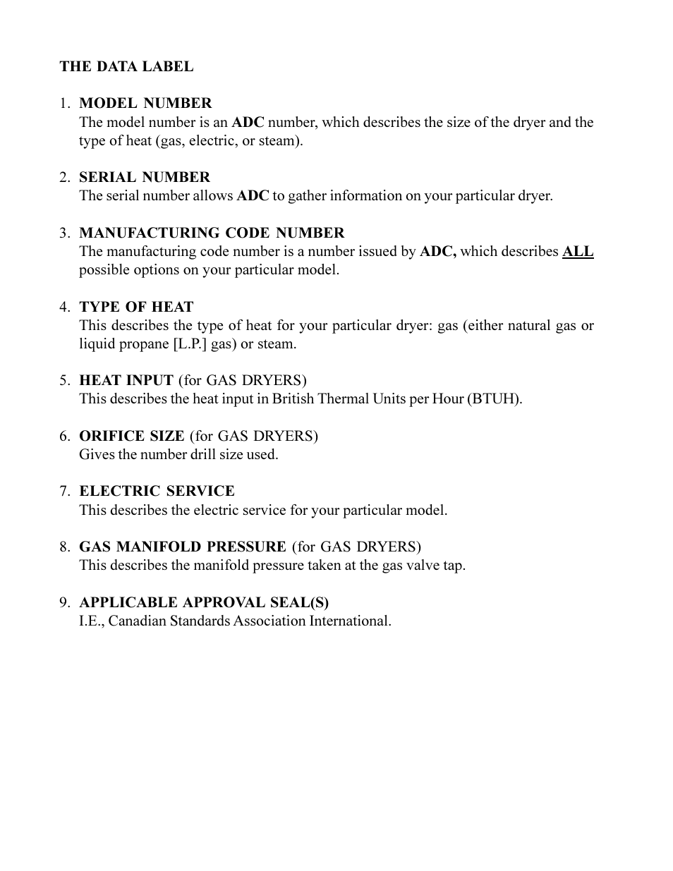 American Dryer Corp. ML-75DIII User Manual | Page 54 / 65