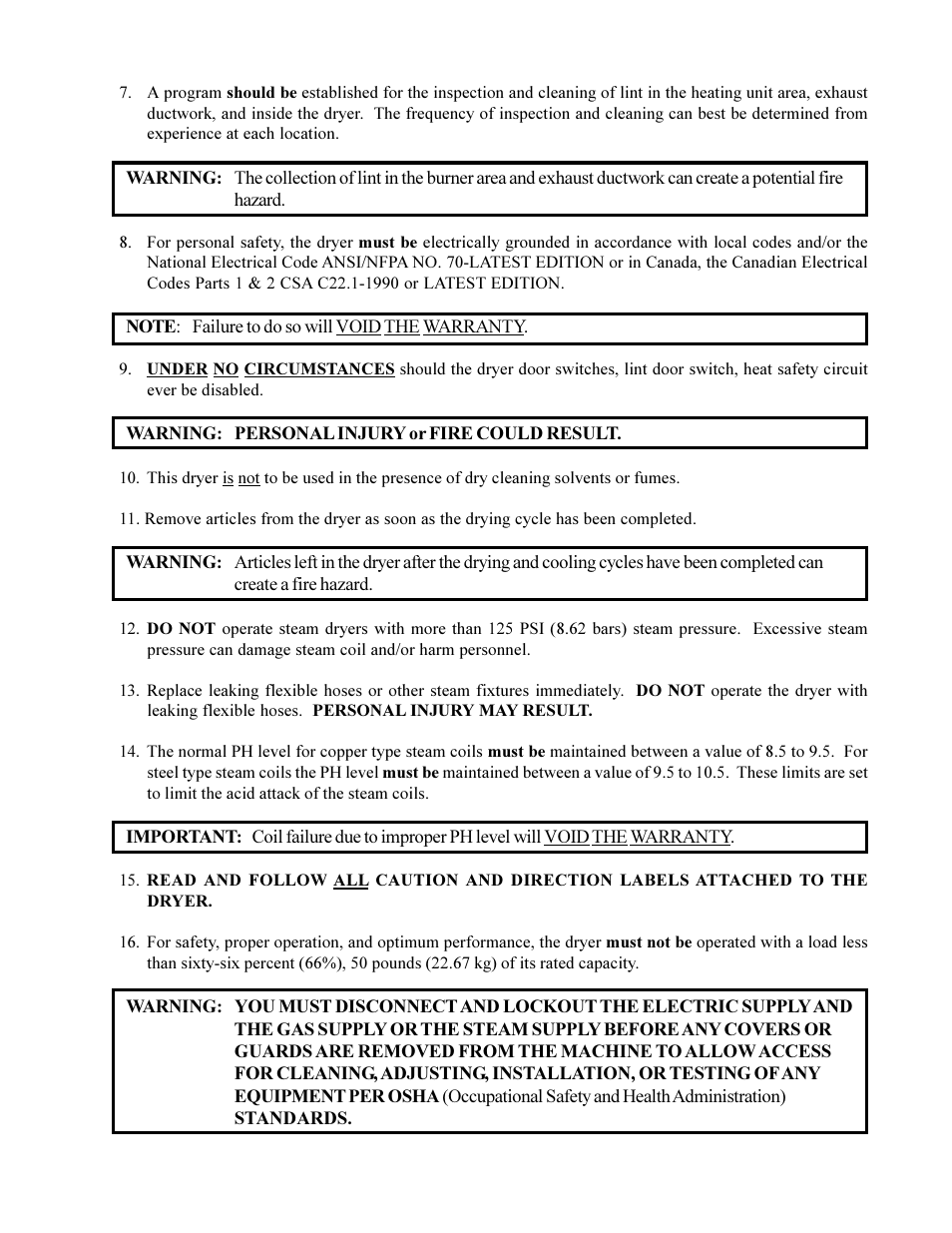 American Dryer Corp. ML-75DIII User Manual | Page 9 / 65