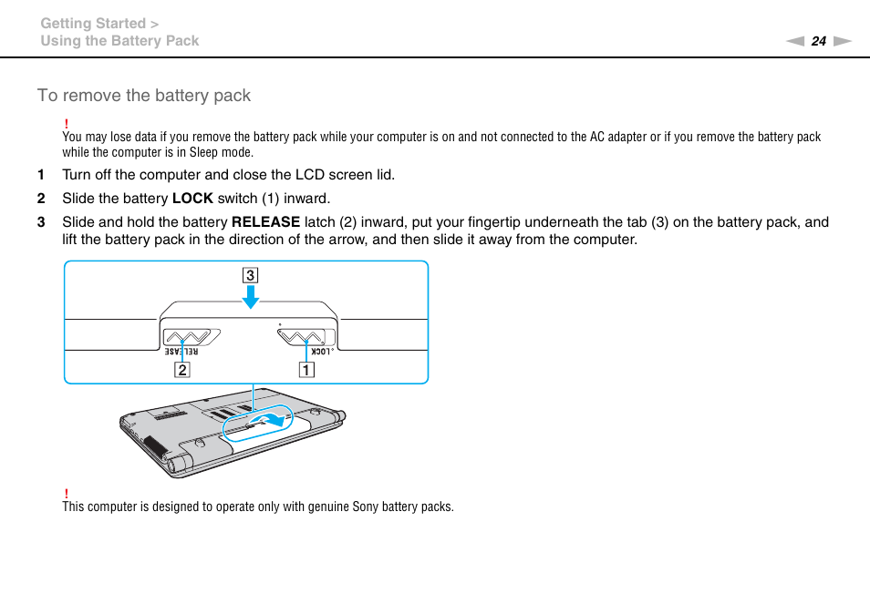 Sony VGN-AW450F User Manual | Page 24 / 172