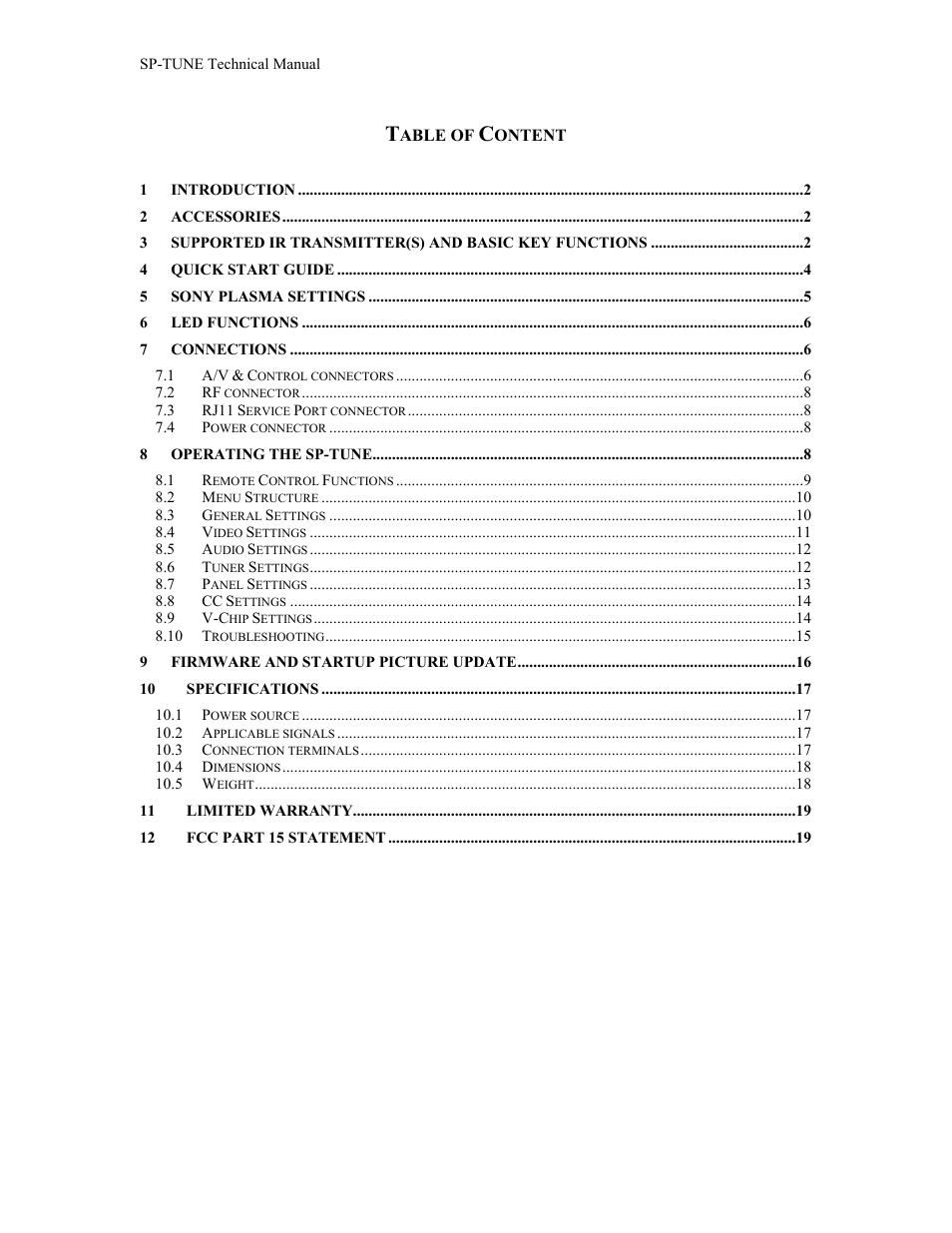 Sony EBS-SP10 User Manual | Page 2 / 20