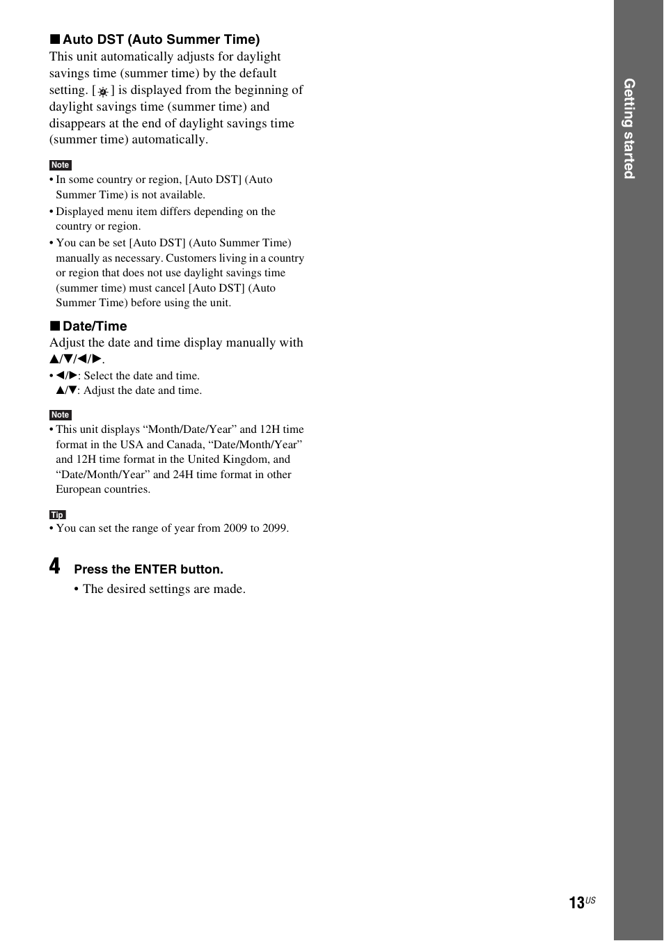 Date (13) | Sony ICF-CL75IP User Manual | Page 13 / 32