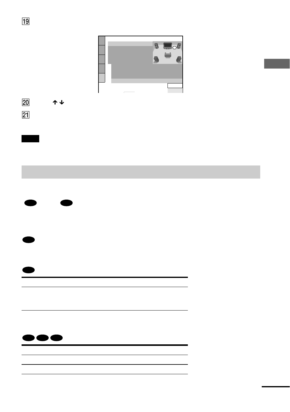 Hook ups, Ql press enter, W; press x / x to select the item. wa press enter | Enjoying the surround sound effects | Sony DVP-NS900V User Manual | Page 35 / 108