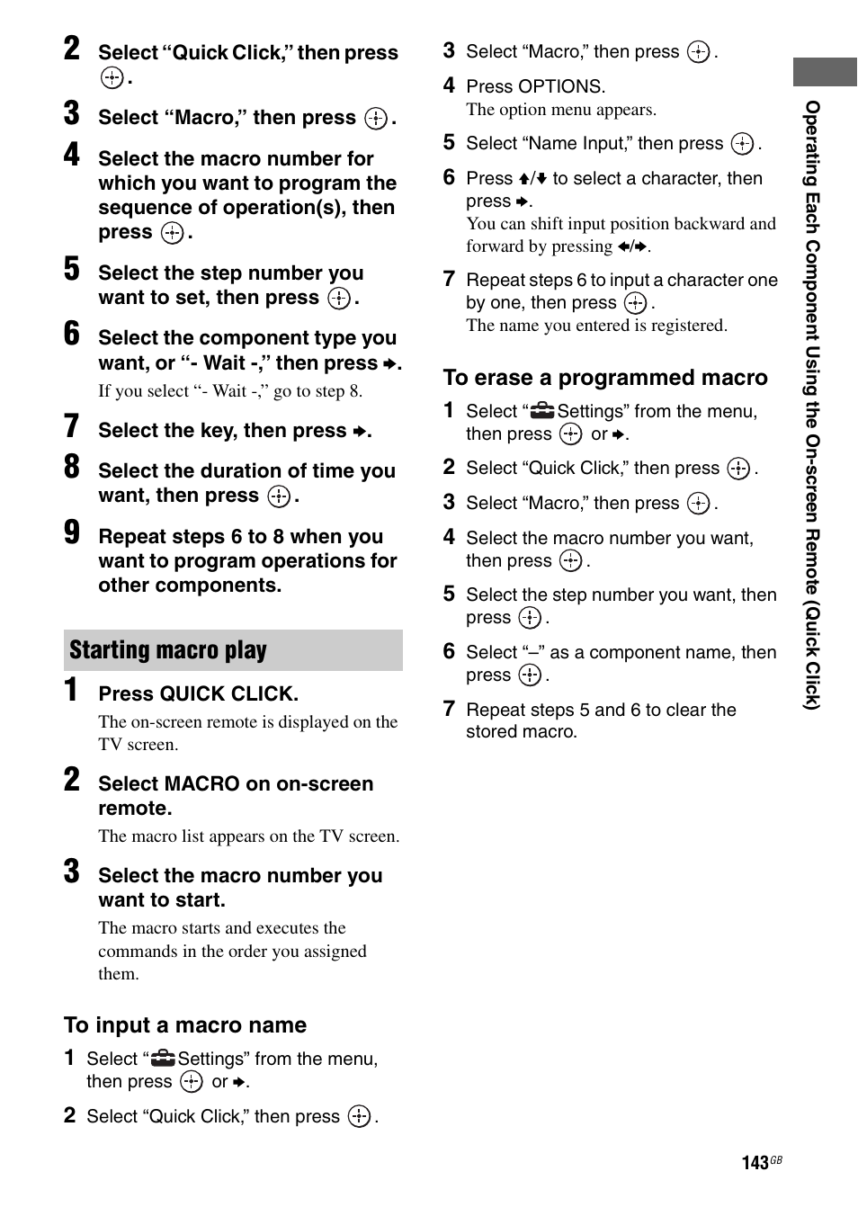 Starting macro play | Sony STR-DA4600ES User Manual | Page 143 / 170