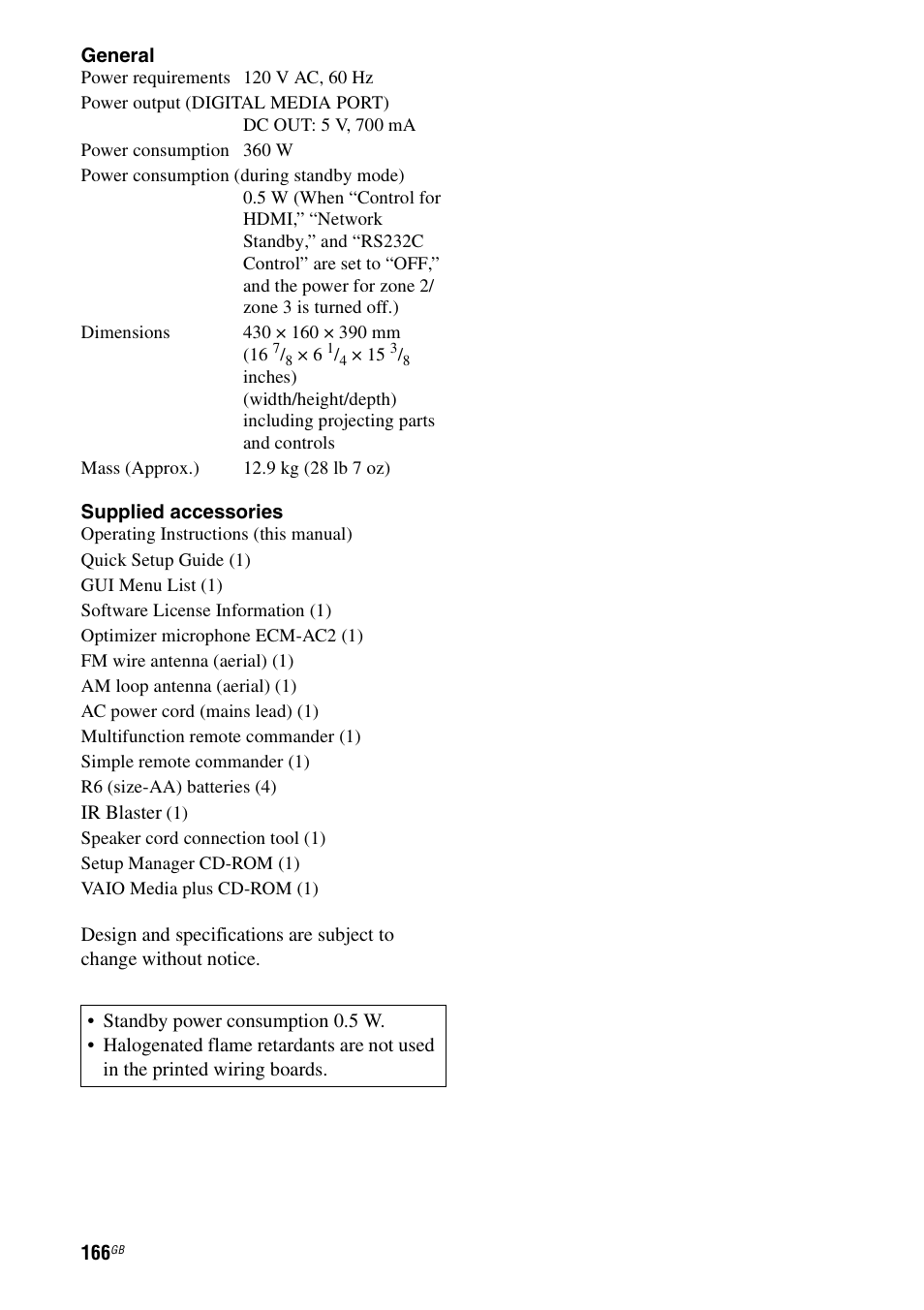 Sony STR-DA4600ES User Manual | Page 166 / 170