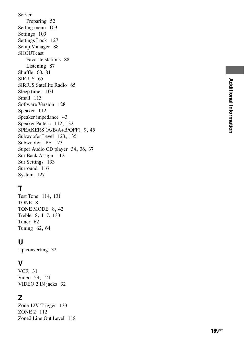 Sony STR-DA4600ES User Manual | Page 169 / 170