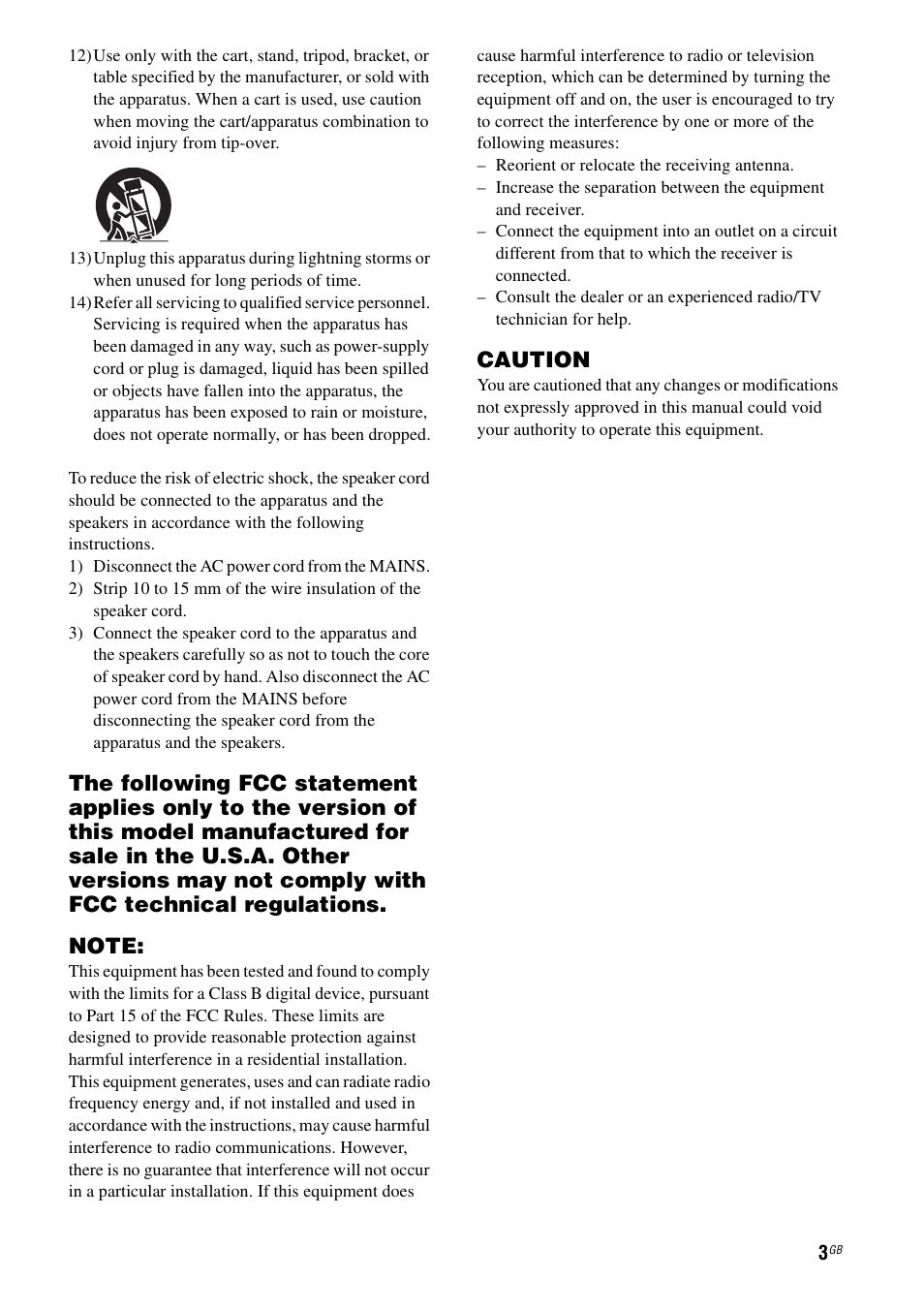 Caution | Sony STR-DA4600ES User Manual | Page 3 / 170