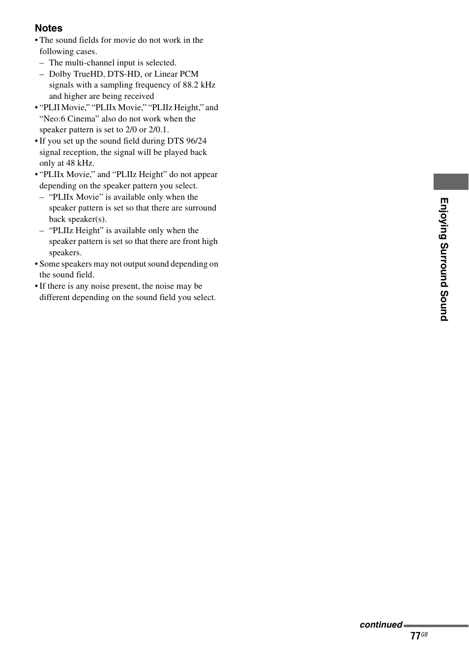 Sony STR-DA4600ES User Manual | Page 77 / 170