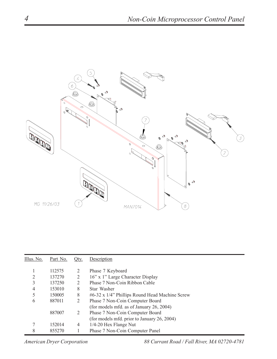 Non-coin microprocessor control panel | American Dryer Corp. AD-236 User Manual | Page 6 / 33