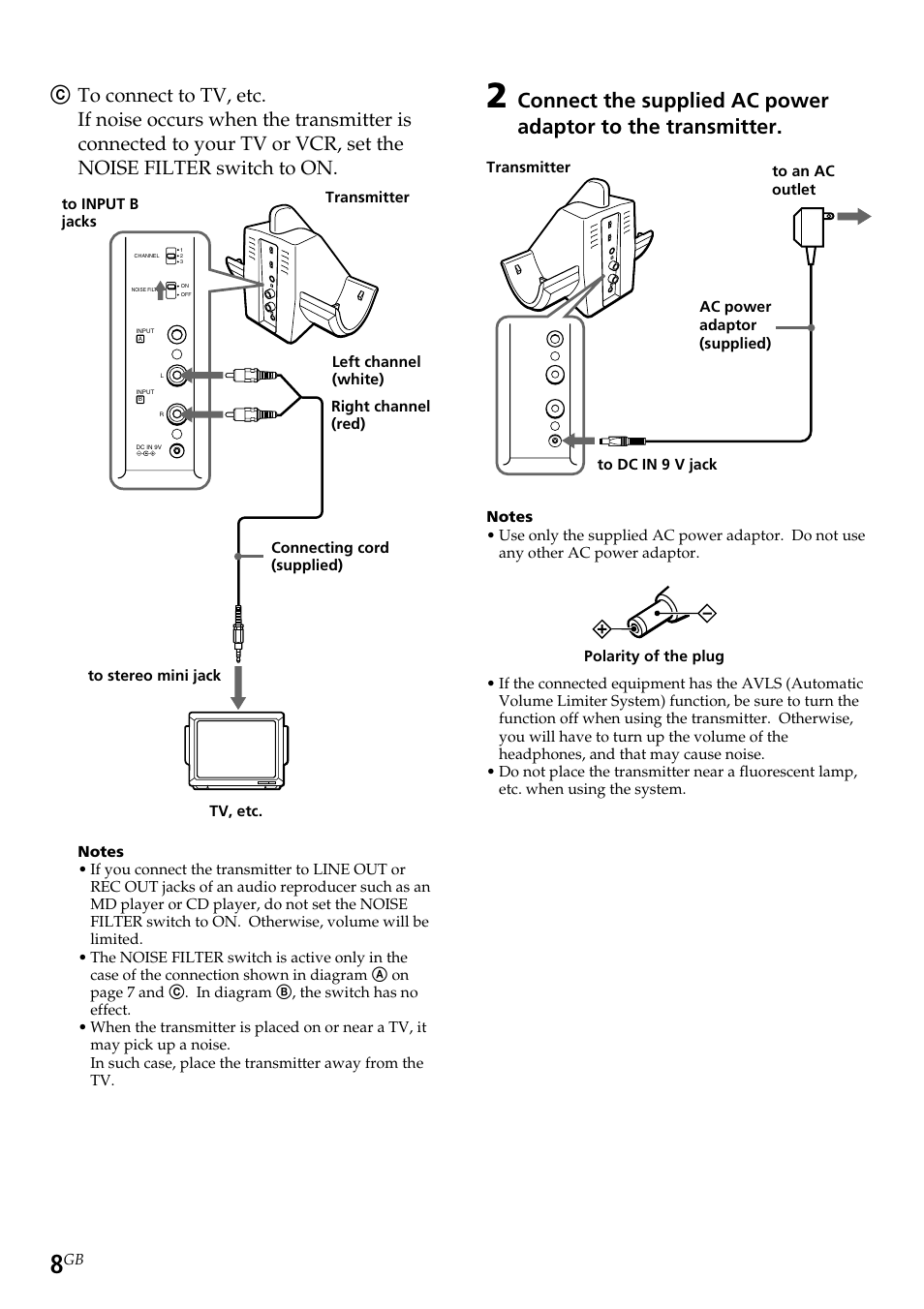 Sony TMR-RF960R User Manual | Page 8 / 40