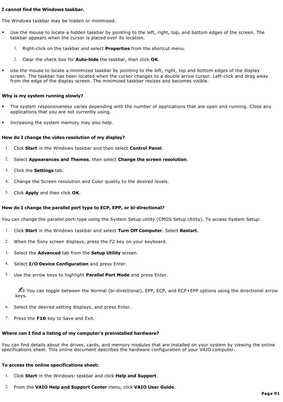 Sony PCV-RS220 User Manual | Page 91 / 114