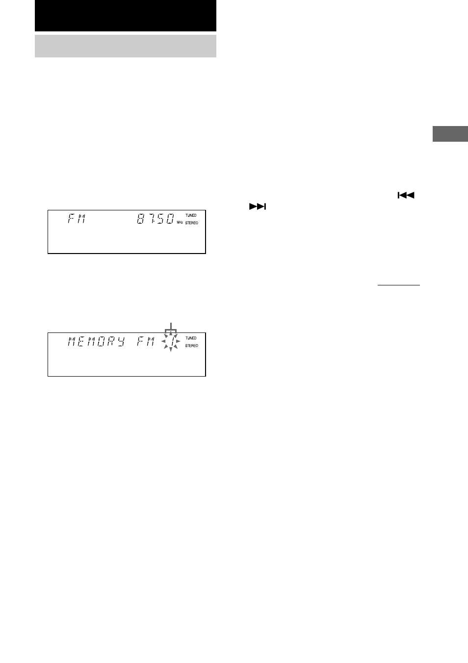 Tuner, Presetting radio stations | Sony MHC-RG70AV User Manual | Page 13 / 32
