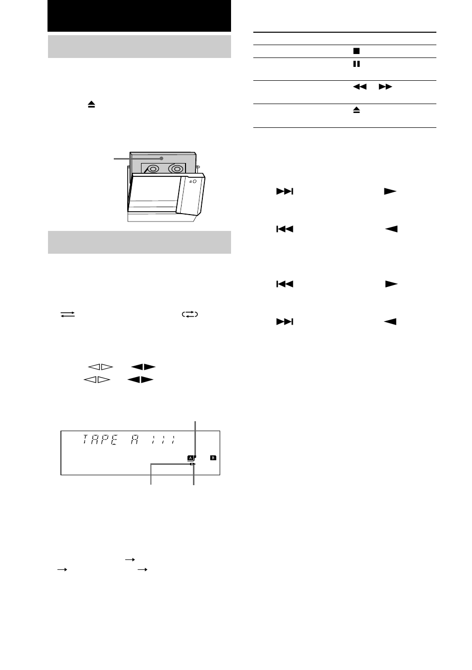 Tape, Loading a tape, Playing a tape | Sony MHC-RG70AV User Manual | Page 16 / 32