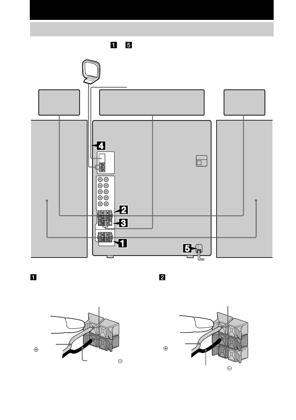 Getting started, Hooking up the system | Sony MHC-RG70AV User Manual | Page 6 / 32