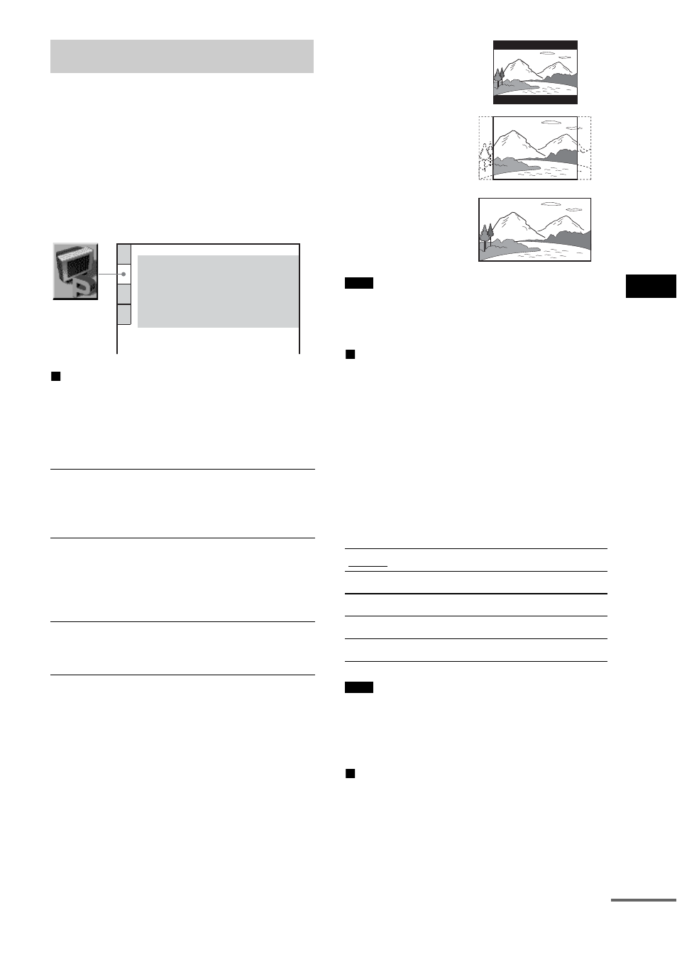 Settings for the display, Screen setup | Sony DAV-FX100W User Manual | Page 83 / 112
