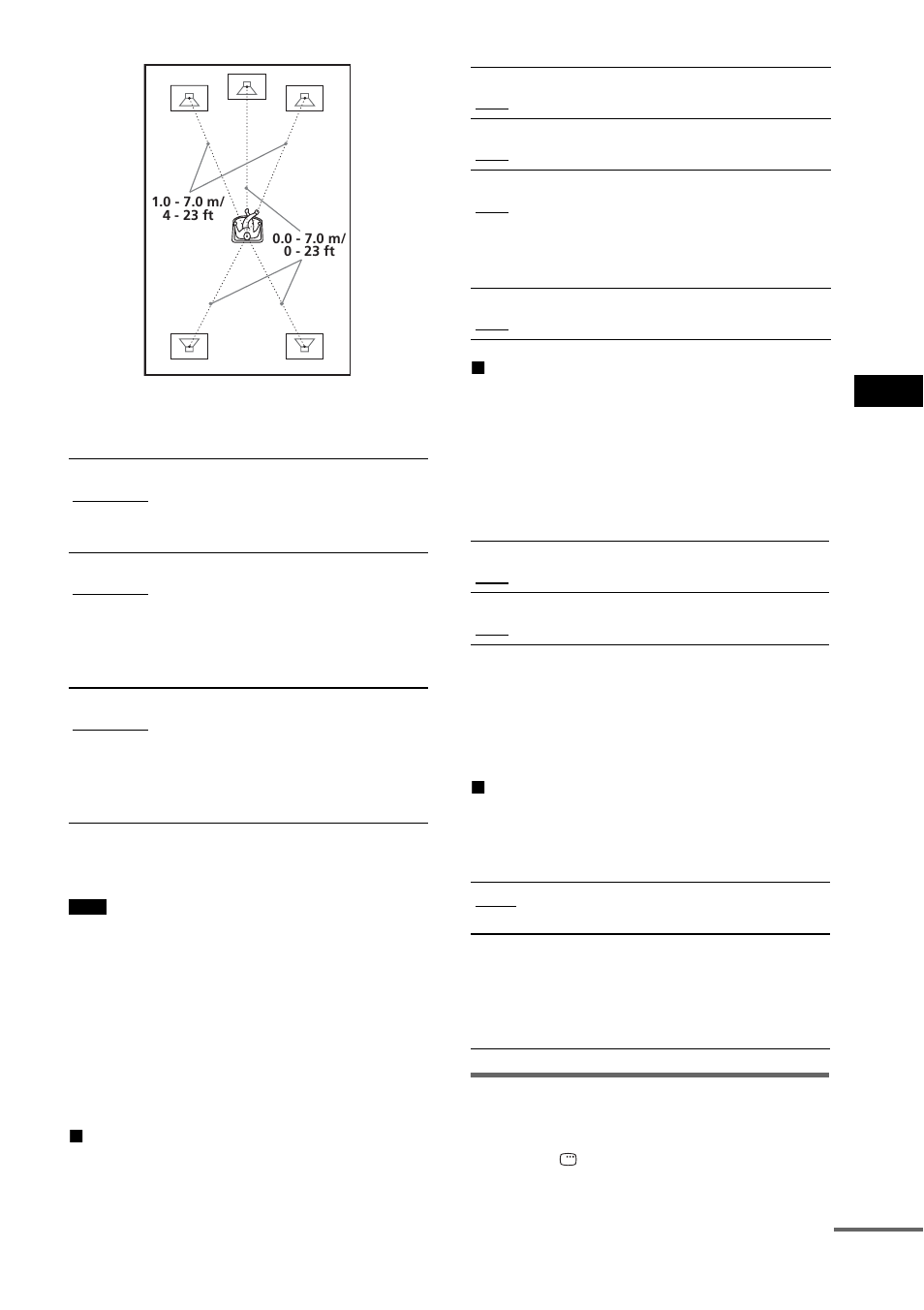 Adjusting the speaker level by using the test tone | Sony DAV-FX100W User Manual | Page 87 / 112