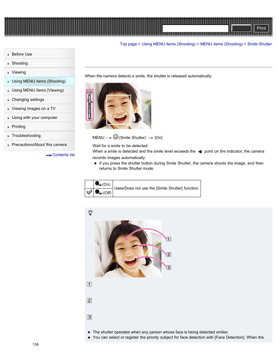 Smile shutter, Cyber-shot user guide | Sony DSC-HX200V User Manual | Page 145 / 297