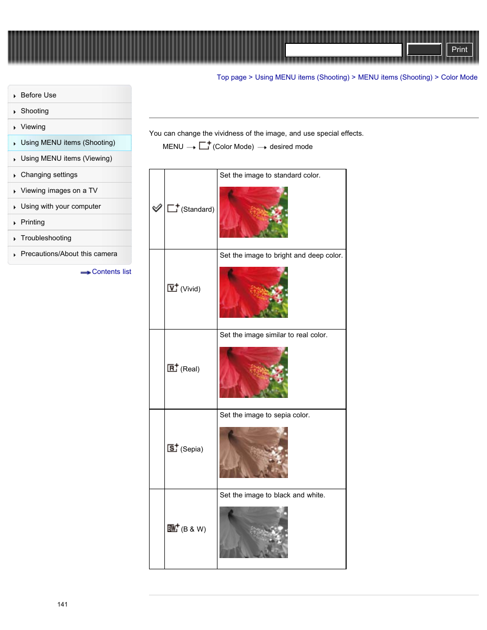 Color mode, Cyber-shot user guide | Sony DSC-HX200V User Manual | Page 150 / 297