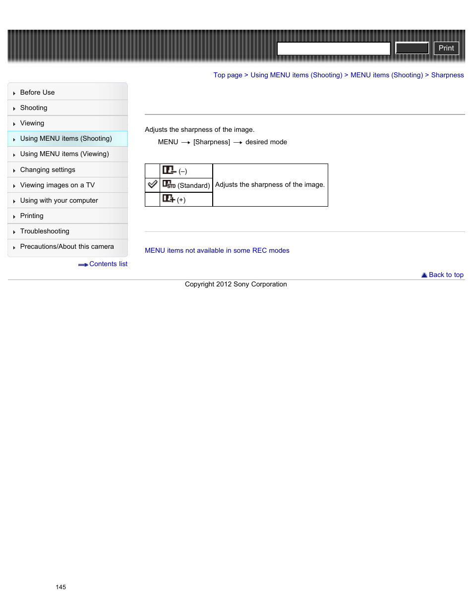 Sharpness, Cyber-shot user guide | Sony DSC-HX200V User Manual | Page 154 / 297