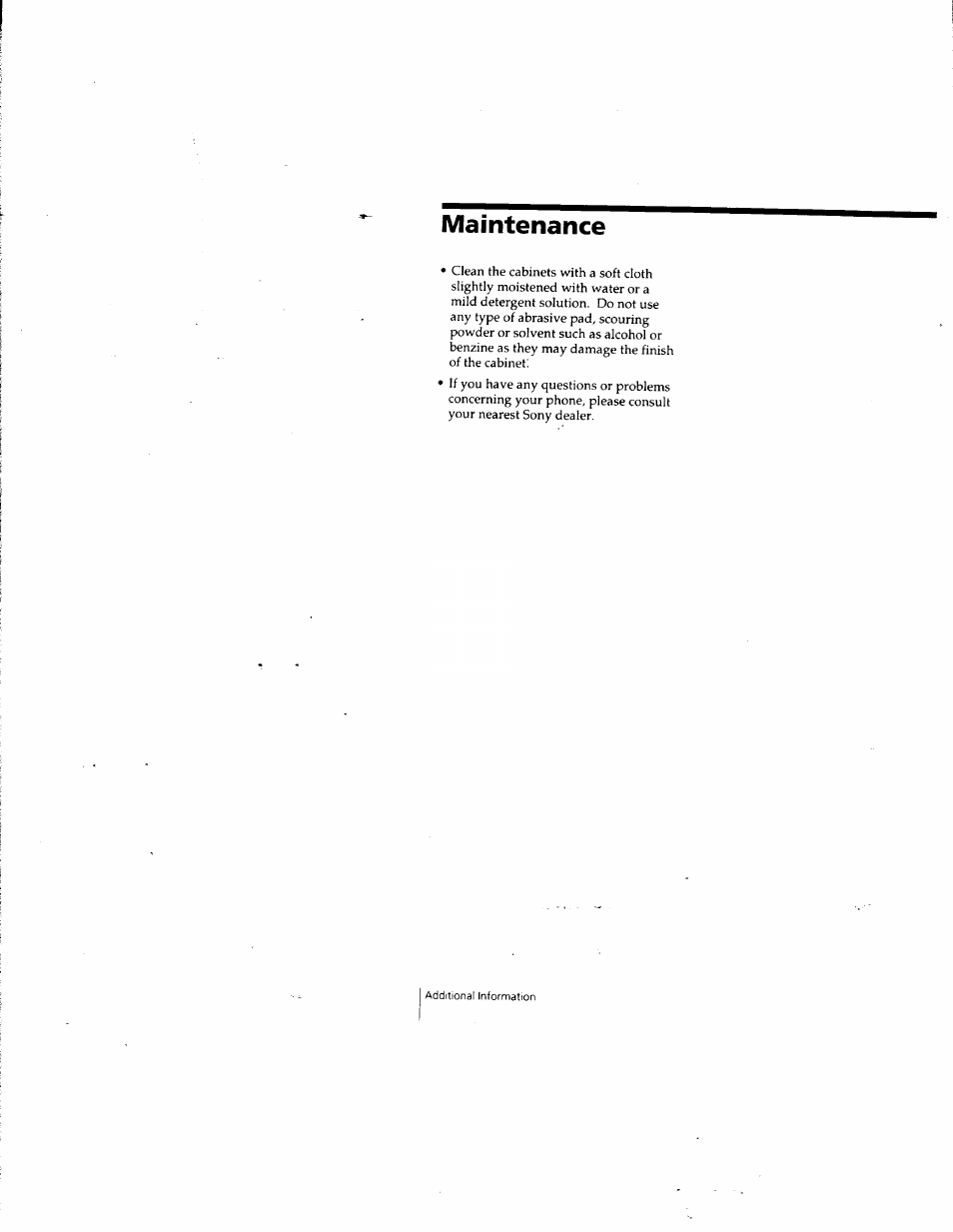 Maintenance | Sony IT-M202 User Manual | Page 24 / 55