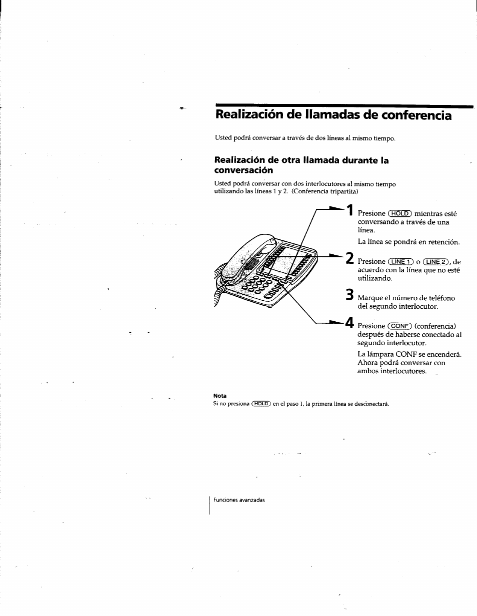 Realización de llamadas de conferencia | Sony IT-M202 User Manual | Page 47 / 55