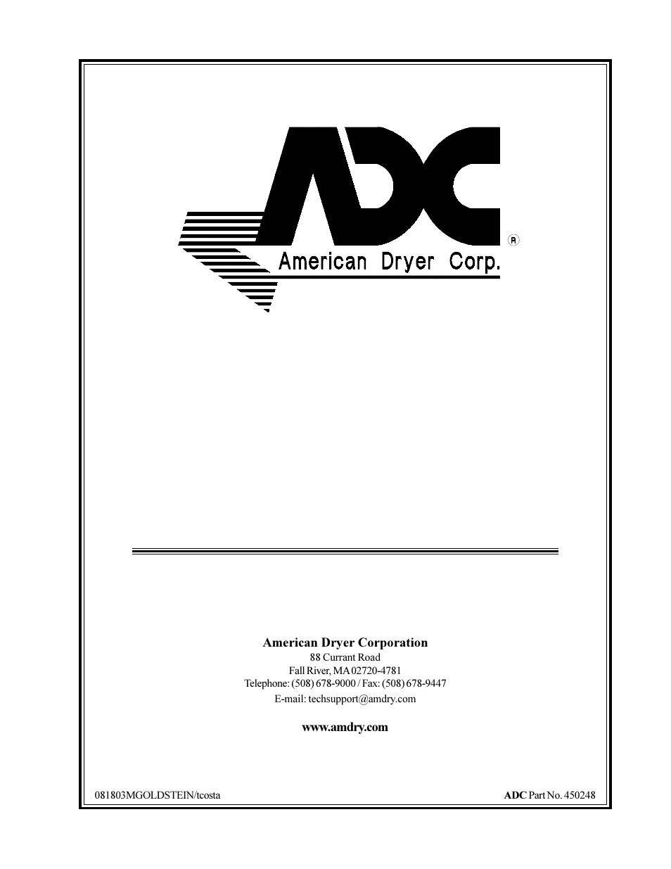 American Dryer Corp. Phase 7 AD-360X2RD User Manual | 33 pages
