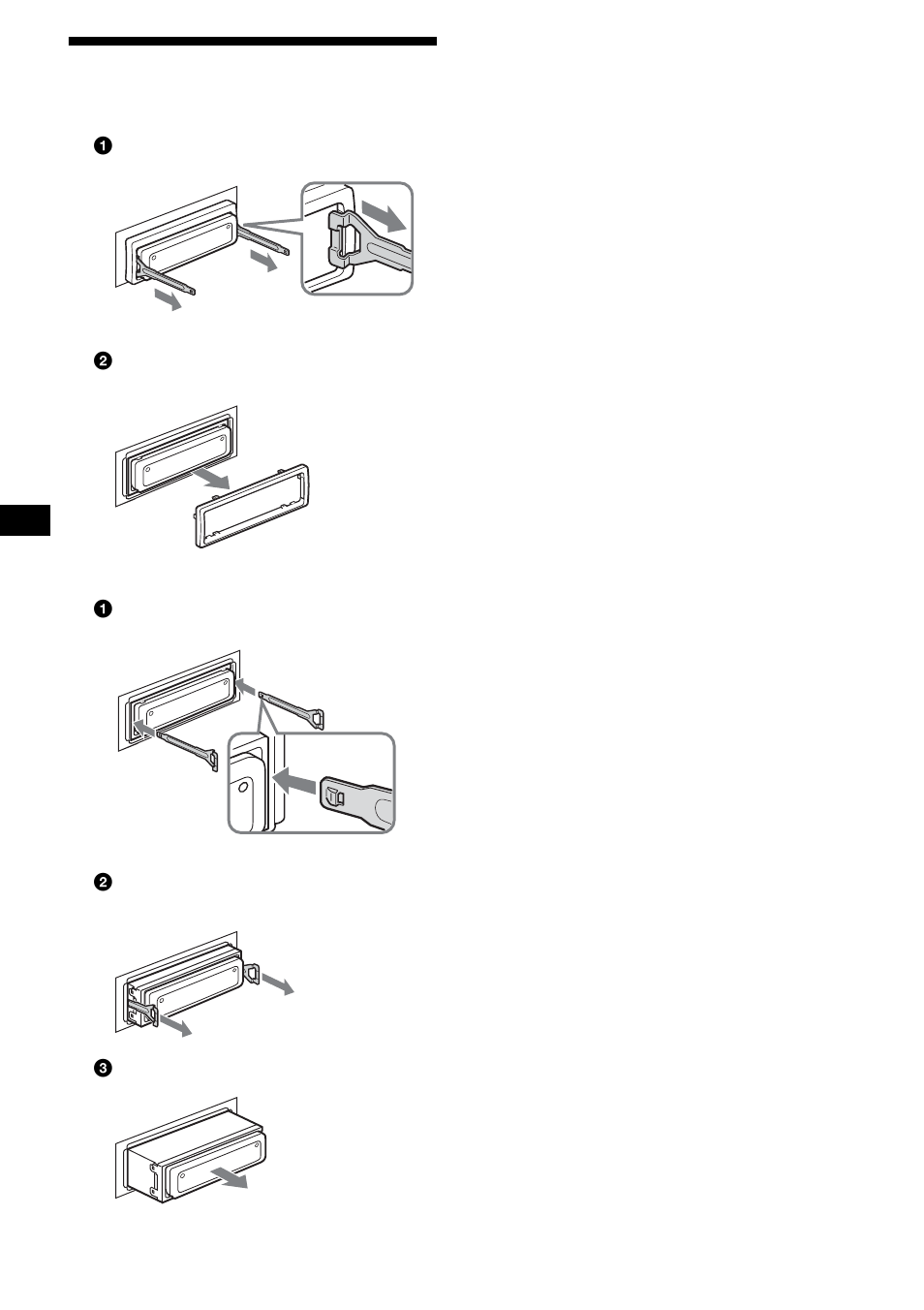 Removing the unit, 26 removing the unit | Sony CDX-M850MP User Manual | Page 26 / 96