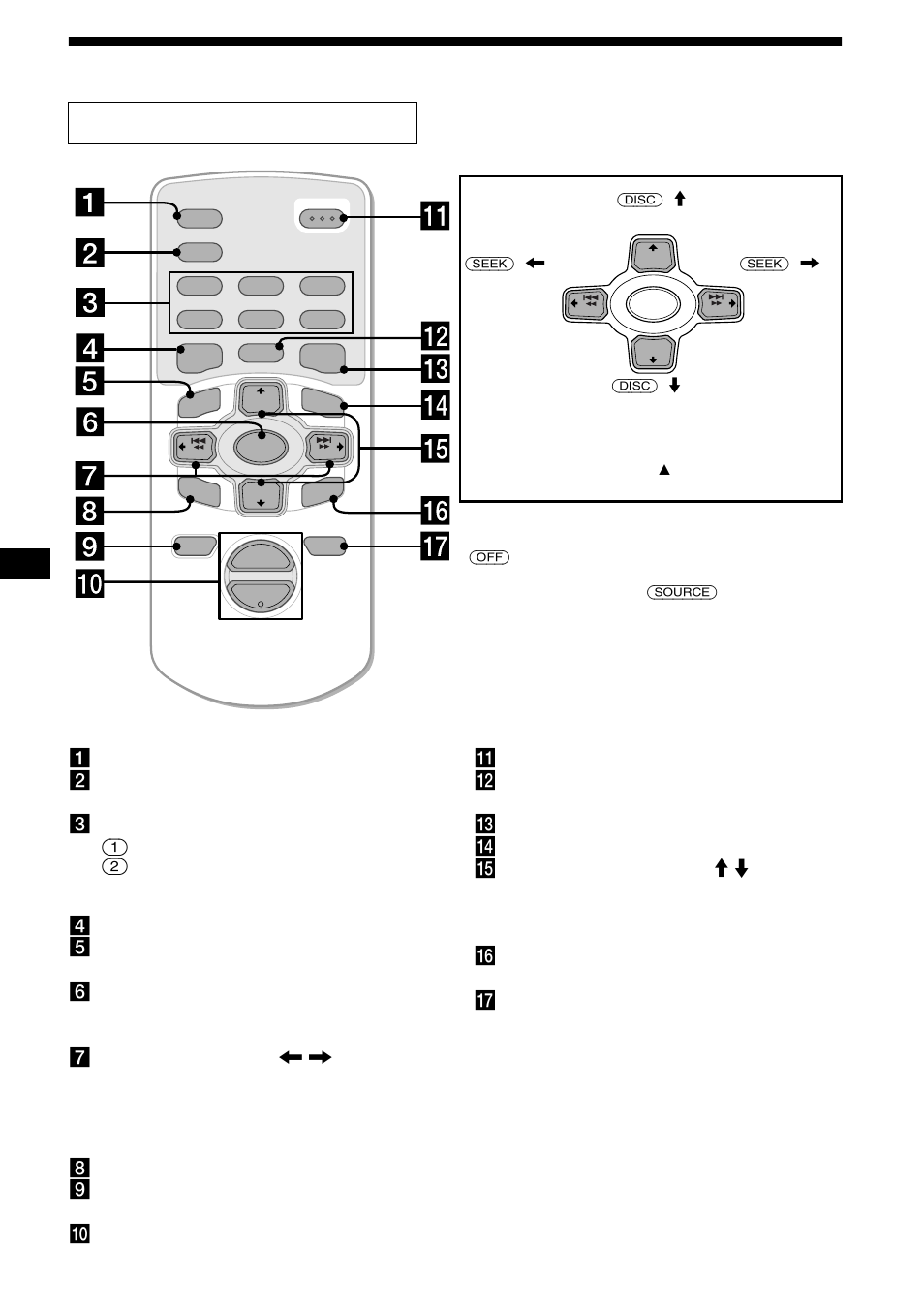 Emplacement des commandes, 4emplacement des commandes, Mini-télécommande rm-x110 | Sony CDX-M850MP User Manual | Page 34 / 96