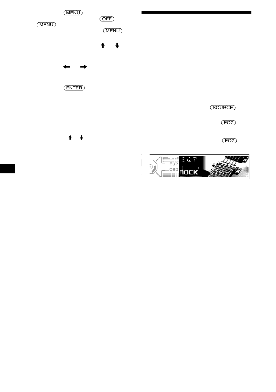 Réglage de l’égaliseur (eq7) | Sony CDX-M850MP User Manual | Page 54 / 96