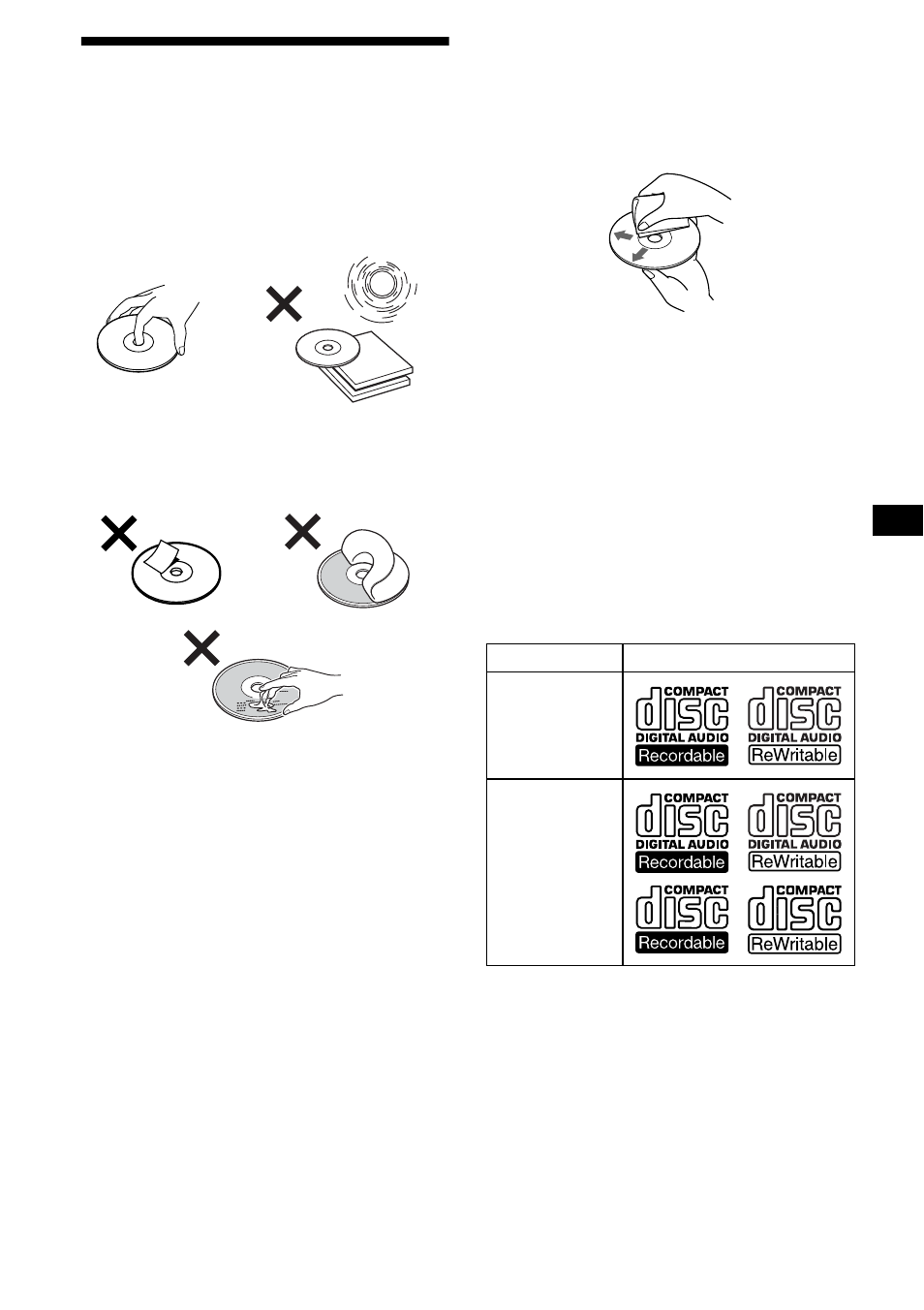 Notes on discs | Sony CDX-M850MP User Manual | Page 7 / 96