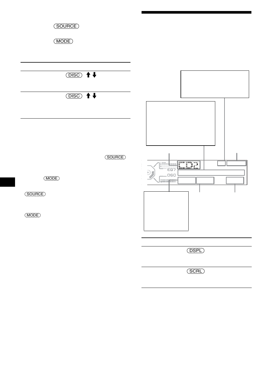 Elementos de las pantallas | Sony CDX-M850MP User Manual | Page 74 / 96