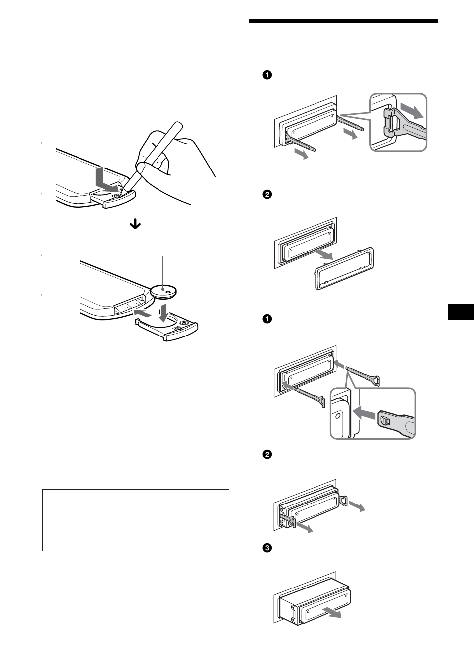 Extracción de la unidad | Sony CDX-M850MP User Manual | Page 89 / 96