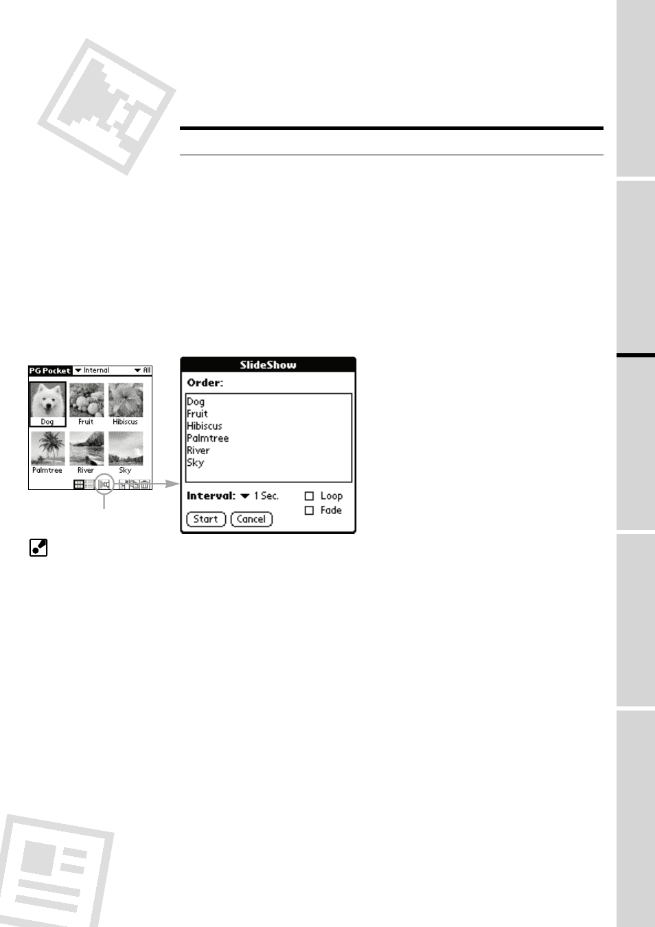 Slide show, What is slide show | Sony PEG-S320 User Manual | Page 15 / 31