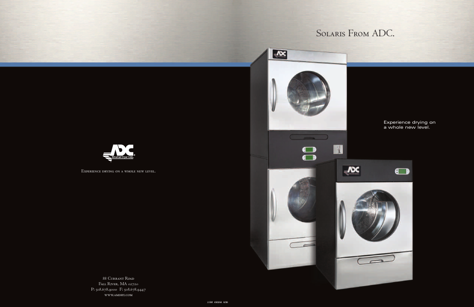 American Dryer Corp. SL75 User Manual | 6 pages