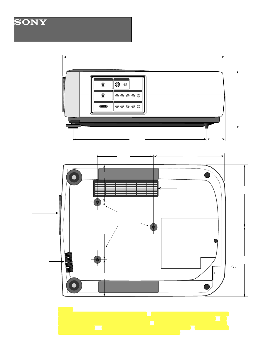 Sony VPL-VW10HT User Manual | 1 page