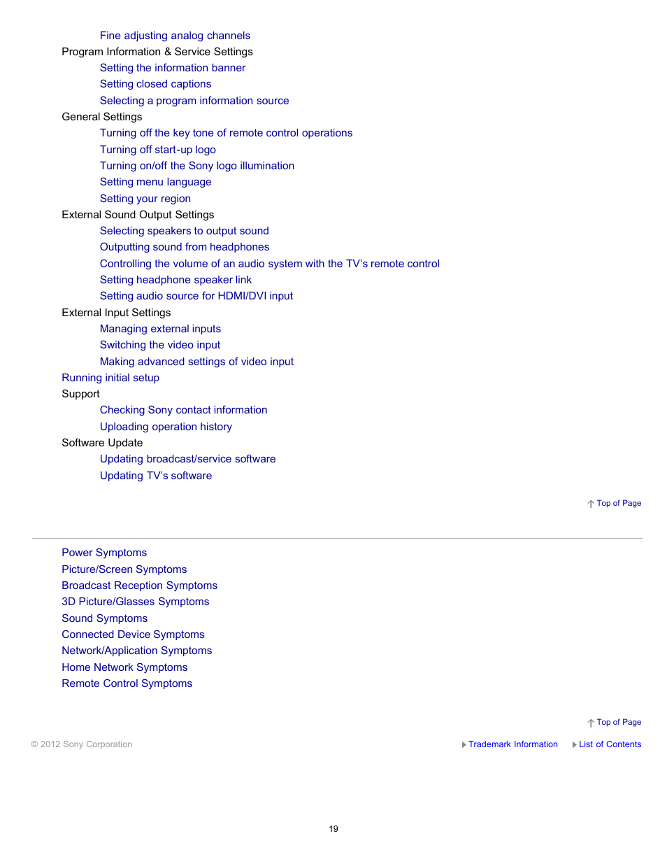 Sony XBR-65HX950 User Manual | Page 19 / 194