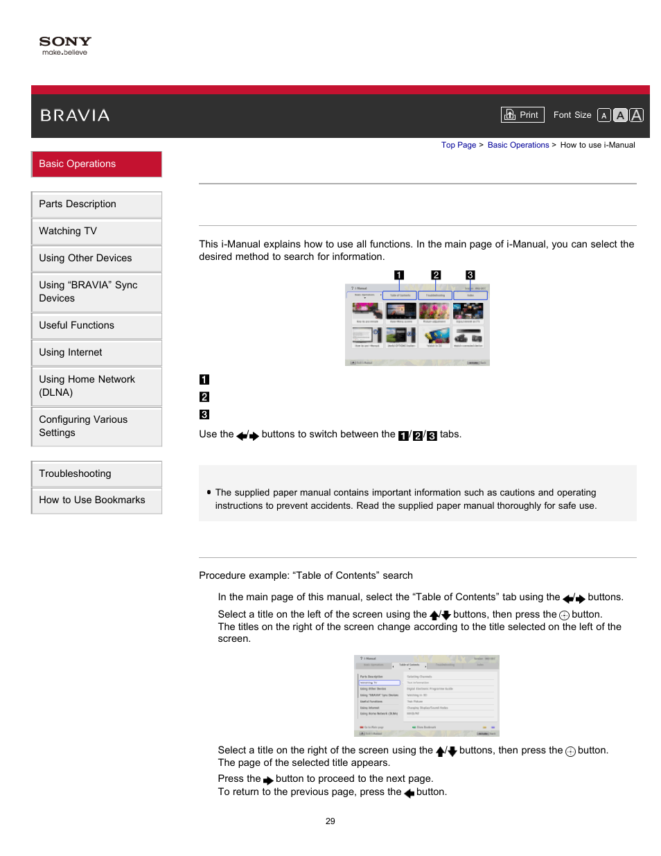 How to use i-manual | Sony XBR-65HX950 User Manual | Page 29 / 194