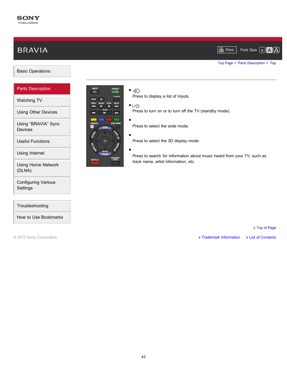 Sony XBR-65HX950 User Manual | Page 43 / 194