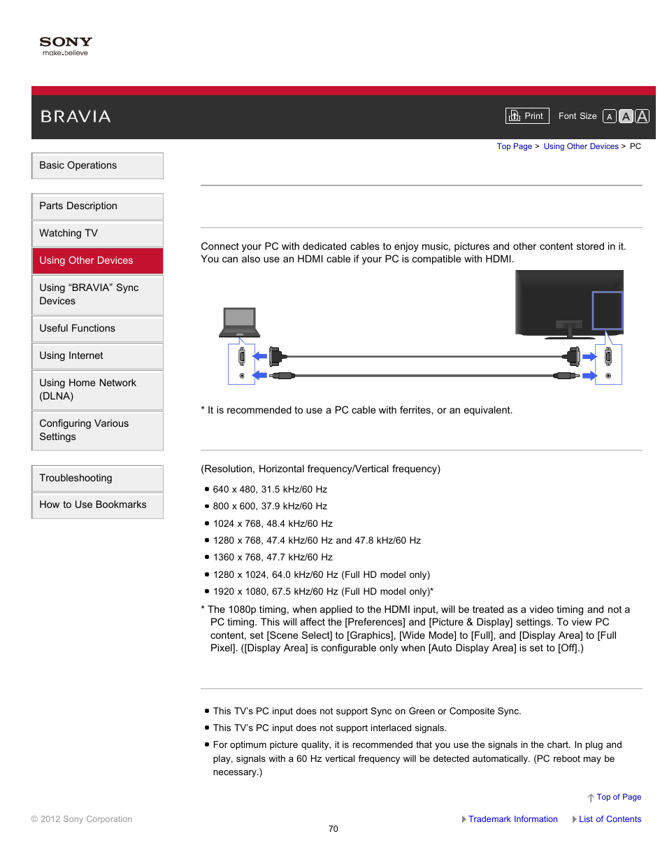 Sony XBR-65HX950 User Manual | Page 70 / 194