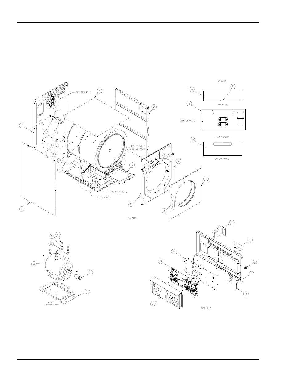 Parts diagram | American Dryer Corp. SL2020 User Manual | Page 4 / 8