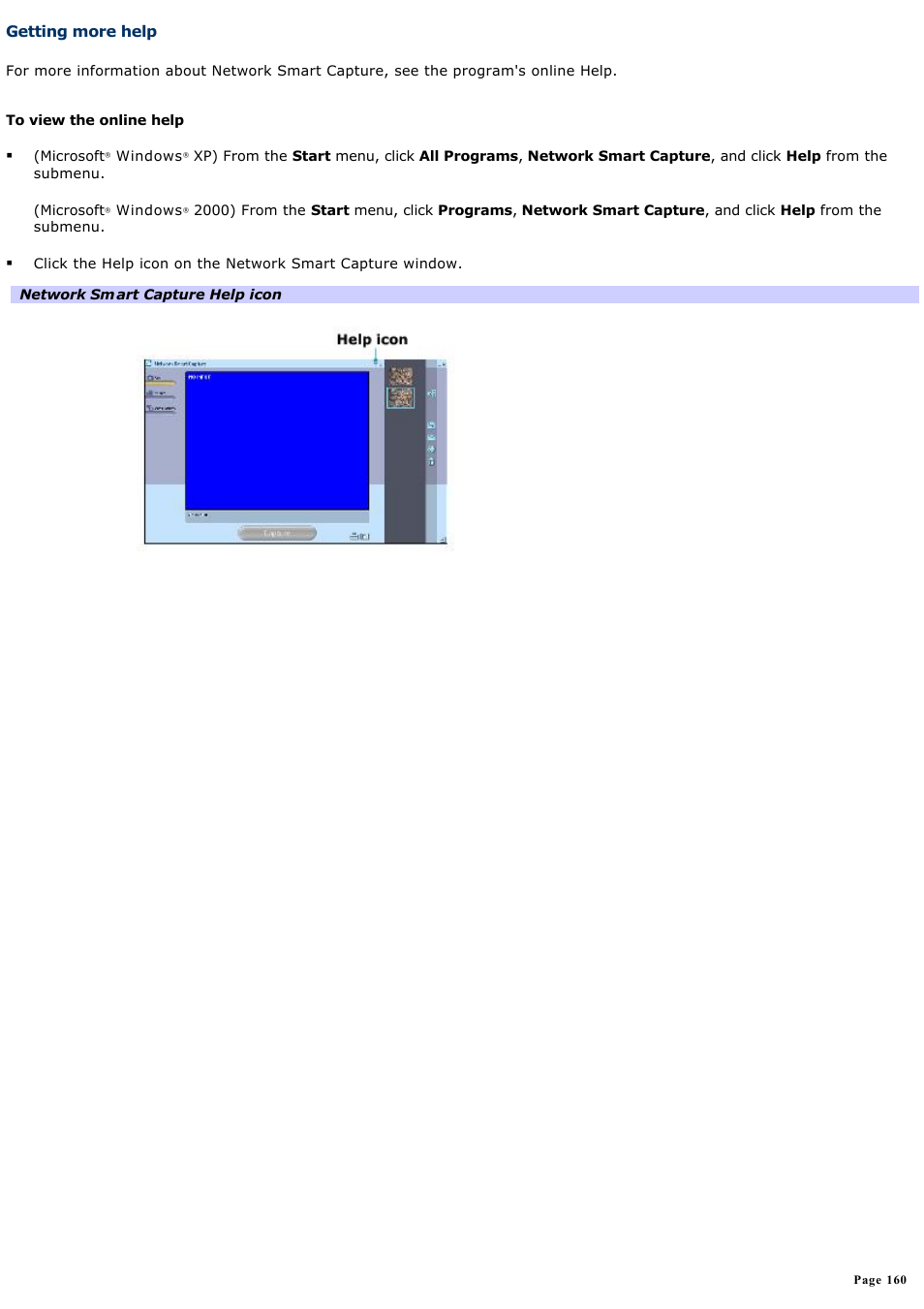 Getting more help | Sony PCG-SRX99K User Manual | Page 160 / 217