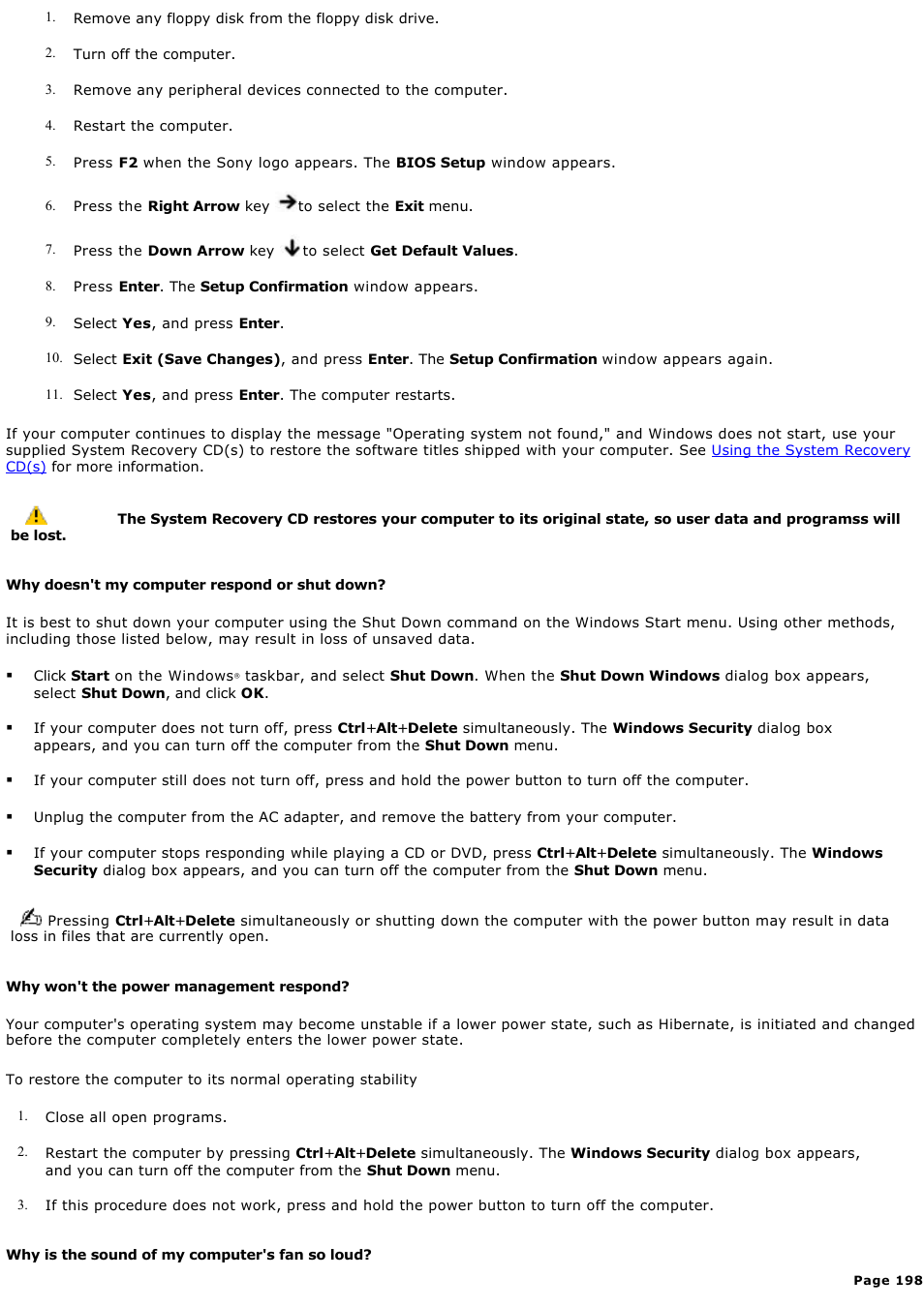 Sony PCG-SRX99K User Manual | Page 198 / 217