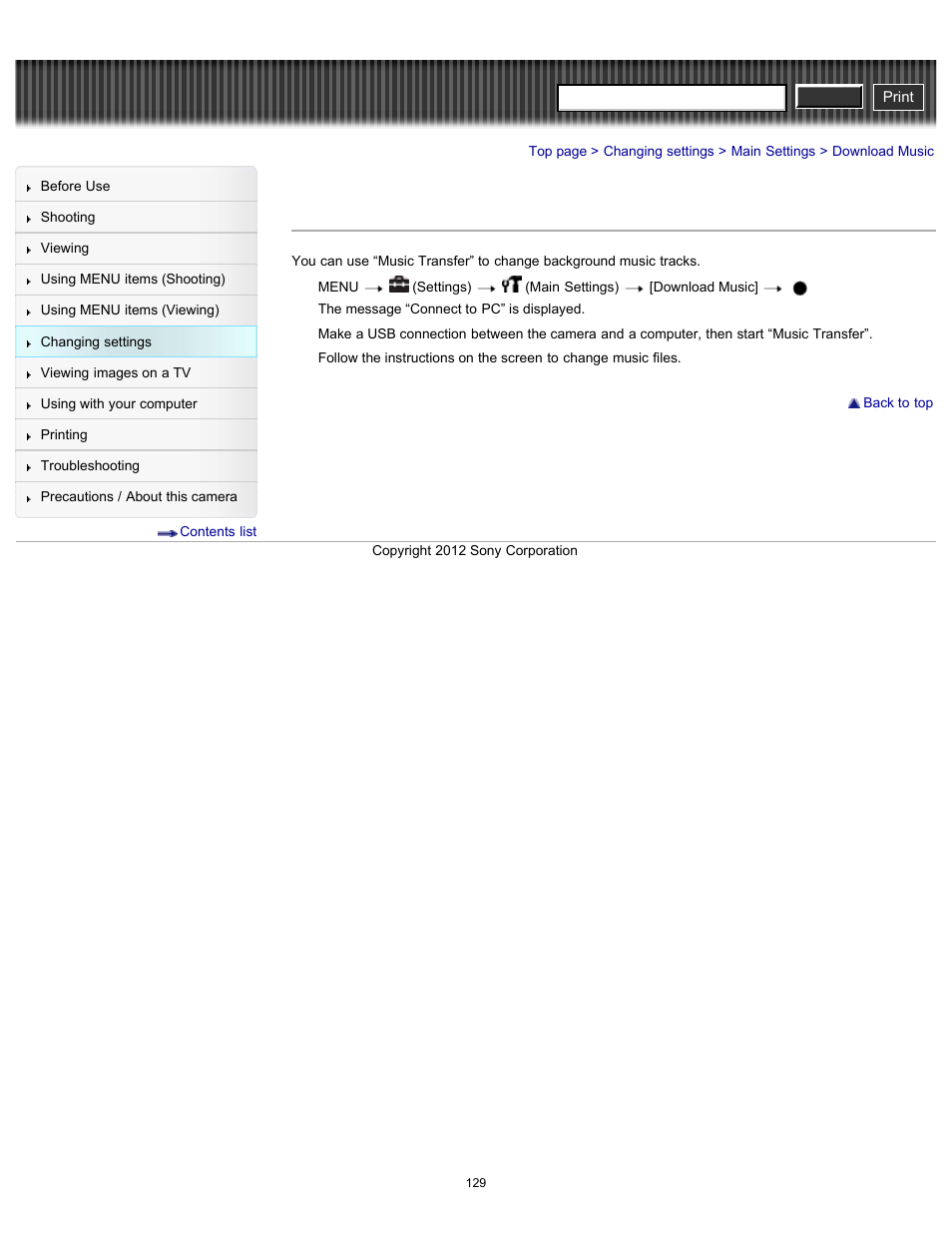 Download music, Cyber-shot user guide | Sony DSC-W630 User Manual | Page 129 / 186